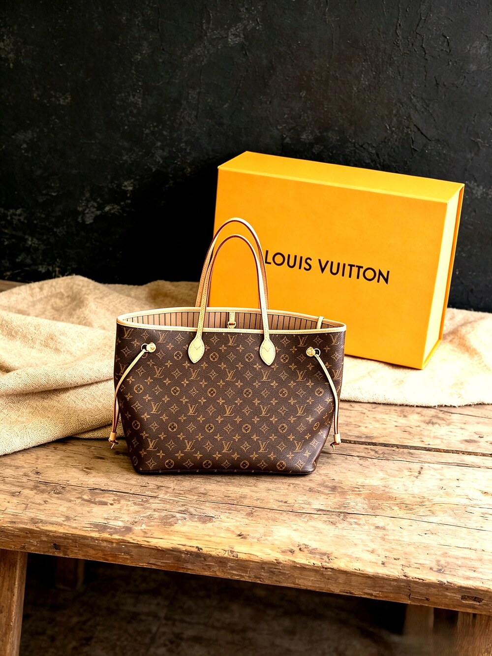 Louis Vuitton Monogram Neverfull GM Tote with Beige Lining